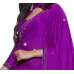 Remarkable Dark Colored Sequence Worked Wedding Wear Crape Jacquard Saree